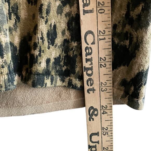 Dana Buchman Cardigan Tank Top Set Size M Animal Print Leopard 2-Piece - Picture 8 of 12